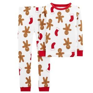 Carter’s Kids Christmas Gingerbread Cookie Children Shirt and Pants Pajamas